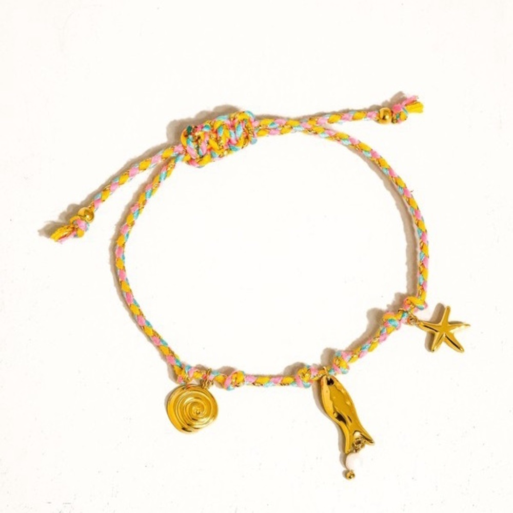 “ Tide Treasures “ 18k Gold Plated Charm Bracelet | Assorted Colors